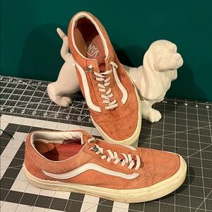 Vans Orange and White Sneakers